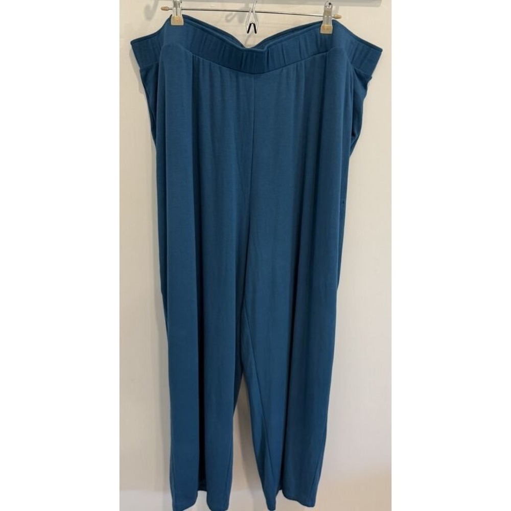 Universal Standard Straight Leg Lounge Pants Blue Deep Sea Soft New XL 26 28
